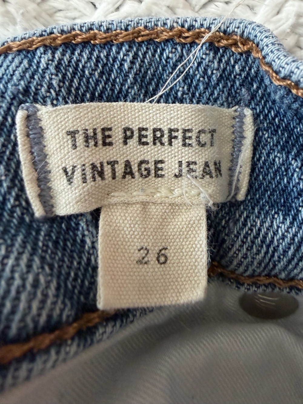 MADEWELL EUC The Perfect Vintage Classic High-Rise Denim Jeans Women’s Size 26 - Picture 11 of 14